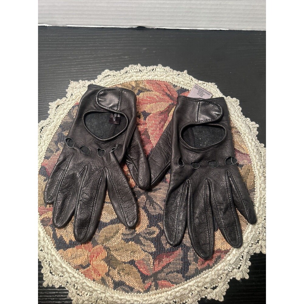 Wilson’s Leather Black Deerskin Driving Gloves, Women’s M, Unlined Super Soft